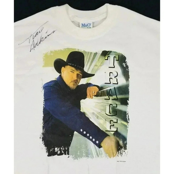 Vintage TRACE ADKINS Signed Summer Concert Tour 2001 Double Side T-Shirt Adult M - Picture 3 of 9